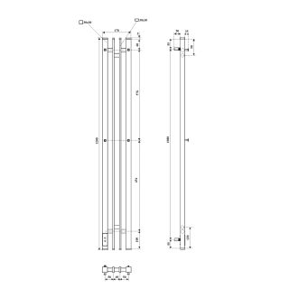 Полотенцесушитель электрический Point Фрея PN20722W П2 140x1200 диммер слева белый